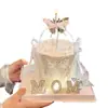 Día de la Madre Mariposa Perla Fantasma Confesión Diosa Reina Pastel de Cumpleaños Mesa de Postres Decoración Tarjeta Insertable