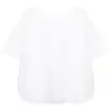 Camiseta de Manga Curta para Meninos Changguo Verão Algodão Puro Top para Crianças Pequenas Meia-Manga de Algodão de Bambu Branco Absorvente de Umidade
