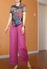 25622 Big Aimei Yiyuan 2025 Verano Nuevo Top Estampado Ligero de Manga Corta Pantalones Holgados de Cintura Alta y Pierna Ancha para Mujer