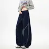 Pantalones casuales holgados de color liso de algodón 100% de 320 g para otoño