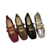 Zapatos Mary Jane retro de estilo francés con tiras cruzadas para mujer, nuevos zapatos planos de ballet de verano 2026, zapatos versátiles para la noche