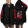 Chaqueta Cárdigan Nueva Estilo Espada Anime Berserk Leyenda Sudadera con Capucha y Cremallera Forrada de Polar para Hombre