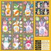 Adesivos de Janela de Páscoa Amazon Transfronteiriços Coelho Ovo Colorido Desenho Animado Fofo Adesivos de Parede Decorativos de Páscoa Janela Adesivos de Janela