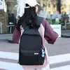 Mochila de Gran Capacidad para Parejas, Mochila de Color Sólido para Estudiantes de Secundaria y Preparatoria, Bolsa Escolar de Almacenamiento, Estilo Campus, Casual y Versátil