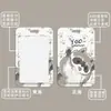 Funda para tarjeta de corazón de niña mapache estudiante de campus tarjeta de comida control de acceso a autobús insignia certificado cordón largo soporte protector