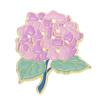 Broche de Aleación de Planta de Flor de Lirio Violeta Lindo Estilo Japonés Pin de Decoración para Bolso Ropa Insignia de Pintura
