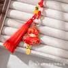 Kit de Materiales DIY Brocado de la Dinastía Song Calabaza Bolsa de Calabaza Mariposa Colgante Llavero Regalo de Año Nuevo para Niñas