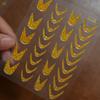 Nuevas pegatinas de arte de uñas 3D con brillo transfronterizas, pegatinas adhesivas para uñas con línea de onda de brillo dorado y plateado francés, uña
