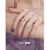 Anillo de personalidad de moda dopamina de conejo fresa para mujer, diseño original, exquisito y dulce, anillo abierto ajustable