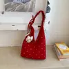 Bolso de Mano Versátil Casual para Mujer, Bolso Tote con Estampado de Lunares de Nicho Transfronterizo, Bolso de Hombro Lindo de Gran Capacidad para Niña
