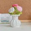 Nuevos adornos de jarrón de punto hechos a mano, decoración de escritorio para sala de estar, estilo nórdico ins, simple, cálido, transfronterizo
