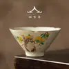 Taza de Té Cerámica Kung Fu Juego de Té Tazas de Té Taza de Maestro Taza Individual Taza de Degustación de Té para Damas Gatos Personal de Gama Alta Una Persona