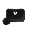 Mini Cartera para Mujer 2023 Carteras de Cuero Sentido Premium Bolso de Felpa Estilista Moño Monedero