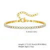 Pulsera de Cadena de Tenis Brillante de Zirconia Estilo Niche Francés, Collar de Lujo de Alta Gama, Joyería de Acero Inoxidable para Mujer Br-1241