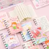 Cuaderno de Espiral de Dibujos Animados Creativos Estudiante Mini Portátil Pequeño Cuaderno Chica Linda Bolsillo Cuaderno de Estudio Papelería