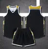 Conjunto de ropa deportiva de baloncesto para hombre, camiseta sin mangas y shorts, uniforme de equipo color block, al por mayor, con impresión de número personalizable, para entrenamiento deportivo, disponible para adultos y niños