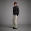 Marca de moda americana para hombre Beijie, primavera 2025, nueva sudadera retro corta a cuadros con capucha y cuello medio abierto.