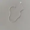 Pulsera de Plata de Ley 925 para Mujer, Estilo Ins, Simple y Versátil, Cadena de Joyería de Personalidad Estudiantil Coreana, Estilo Minimalista