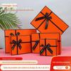 Caixa de Presente Novo Estilo Caixa de Presente Criativa com Laço Laranja Caixa de Embalagem com Tampa Céu e Terra Caixa de Presente de Natal para Batom e Cosméticos