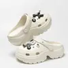 Zapatos Transpirables con Agujeros para Mujer Ropa Exterior 2024 Verano Eva Dung Sense Plataforma Sandalias de Playa Antiolor con Aumento de Altura Chanclas con Agujeros