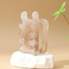 Gua Sha de Ámbar de Resina para Masaje de Hombros y Cuello, Cepillo Meridiano, Tabla de Cuidado de la Columna Vertebral y Espalda de Cera de Abeja, Liberación Muscular, Masajeador de Doble Empuje