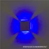 Lámpara de pared cuadrada de cuatro caras LED, lámpara de pie de pared, lámpara de pared para pasillo y pasillo, lámpara decorativa de 1W/3W
