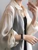 Ropa de Protección Solar Transpirable Imitación Tencel de Comercio Exterior Camisa Cárdigan Estilo Nuevo de Verano 2025 para Mujer Abrigo Delgado Casual Blusa de Mujer
