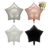Globo de Película de Aluminio Estrella de Cinco Puntas de 17/18 pulgadas Globo Redondo Metálico Retro para Cumpleaños Boda Decoración de Corazón para el Día de San Valentín