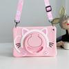 Para iPad Air5 Pulsera con Dibujo de Gato Soporte Funda Plana Correa para mini6 Funda Protectora de Silicona Anticaída