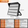 Holofote LED de Alta Potência Transfronteiriço para Exterior Quadrado Dock Holofote Potência Total Alto Brilho 1200W Luz de Projeção
