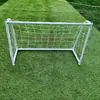 Portería de Fútbol Pequeña de Acero Inoxidable Ensamblada para Interiores y Exteriores Marco de Portería de Fútbol para Exteriores Red para 3/4/5/7 Personas