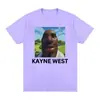 Camiseta Gráfica Divertida de Meme de Kanye West para Hombre Moda Cuello Redondo Manga Corta Camiseta para Hombre Hip Hop Gótico Vintage
