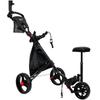 Carro Triciclo PGM Golf con Freno Bolsa de Almacenamiento Plegable Soporte para Paraguas Soporte para Vaso de Agua con Asiento