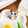 Clips acrílicos de doble cara con forma de bola de carbón, creativos y temáticos de dibujos animados, clips de PP, diseño de gato negro, clips para fotos de alta definición, clips selladores para snacks, venta al por mayor