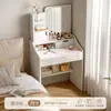 Tocador habitación minimalista moderno mesa de maquillaje para niña pequeña dormitorio principal lujo ligero espejo de alta gama mesa de maquillaje para apartamento pequeño