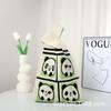 Bolsa Tricotada Panda de Chengdu Bolsa Tote Estilo Coreano Bolsa Feminina Lembrança Bolsa de Mão Bolsa Colete Bolsa Tecida Bolsa Balde