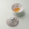 Ikuino Guisong Floco de Neve Branco Magnólia Rosa Nebulosa Pintada à Mão Xícara da Fortuna e Prosperidade, Design de Alta Qualidade, Xícara do Mestre, Xícara de Kung Fu