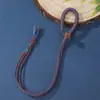 Cordão de Linha de Algodão Estilo Xizang com Casca de Fruta Sino de Vento Corda Colorida Trançada à Mão Chaveiro Pingente de Joia Semi-Acabado Atacado do Fabricante