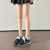 Zapatos de entrenamiento de viento de ballet para mujer con altura interior 2025 nuevos transpirables casuales de cuero Joker talla grande para mujer 41-43