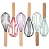 Espátula de silicone de grau alimentício em estoque, conjunto de utensílios de cozinha, colher de silicone com cabo de madeira, concha, conjunto de cozinha em caixa colorida