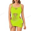 Ropa interior sexy de una pieza con abertura en la cadera y parte superior de tubo de malla