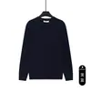 Ropa de punto para hombre de otoño e invierno, suéter para hombre de cuello redondo estilo 'old money', color liso, lujo ligero, sensación de alta gama, top casual para el día a día