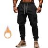 Comércio exterior transfronteiriço novo outono e inverno forrado com fleece macacão casual masculino calças multi-bolsos tamanho plus calças casuais esportivas