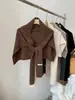 Manto Xale Feminino Liso Colorido Solto Outerwear Quente Emagrecedor Temperamento de Alta Classe Versátil Malha Envolto nos Ombros Estilo Fashion