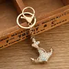 Llavero Colgante de Ancla Nuevo Creativo Incrustado de Diamantes Transfronterizo, Anillo de Llavero de Coche Personalizado de Moda, Colgante para Bolso