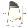 Taburete de Barra de Lujo Ligero Moderno Minimalista para el Hogar Taburete Alto Silla con Respaldo para Recepción de Celebridades de Internet Taburete de Barra de Moda