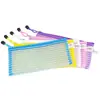 Bolsa Transparente Rayada para Archivos Bolsa de Almacenamiento para Papelería y Exámenes Cremallera de Nylon Materiales de Oficina Bolsa para Archivos Transfronteriza
