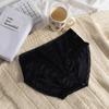 Ropa interior de mujer de cintura media-alta Sexy de niña pura Suave Ligera Satén Algodón Entrepierna Lujo Ligero Ligero Transpirable Encaje Shorts