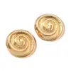 Nuevos Pendientes de Clip Redondos Sencillos Estilo Francés con Patrón de Martillo sin Agujeros para Orejas para Mujer Moda Anillos de Aro con Hilo en Espiral para Venta Caliente Transfronteriza