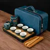 Conjunto de Chá Moderno e Simples de Uma Panela e Três Xícaras para Exterior Conjunto de Chá Portátil para Viagem Armazenamento Presente Corporativo Conjunto Rápido de Xícaras de Chá